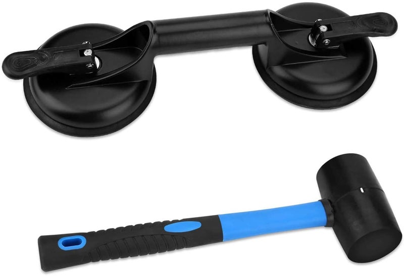 FCHO Floor Gap Fixer Tool for Laminate Floor Gap Repair Include Suction Cup and Mallet (Can't use on scraped surface floor) - Image 1